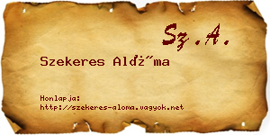 Szekeres Alóma névjegykártya